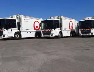 Vrachtwagens van Veolia