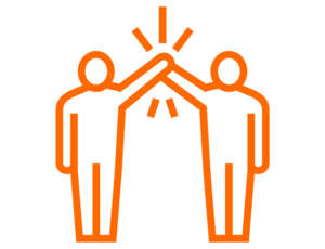 collega's geven elkaar een high five