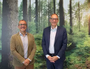 Franck Arlen en Nicolas Germond, nieuwe en voormalige CEO van Veolia BeLux