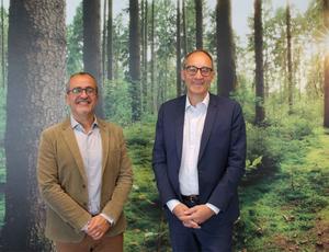 Franck Arlen en Nicolas Germond, nieuwe en voormalige CEO van Veolia BeLux