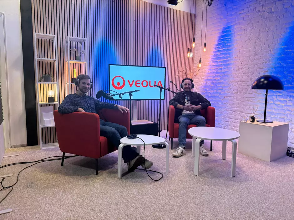 Gilles André dans le studio de Veolia Voices