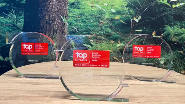 Trois trophées Top Employer pour Veolia Belgique