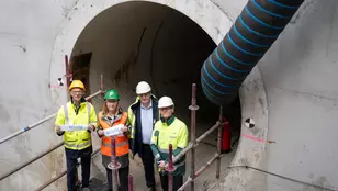 Inhuldiging van de Ecluse-tunnel in aanwezigheid van minister Melissa Depraetere, Ivan Pelgrims en Wim Ooms